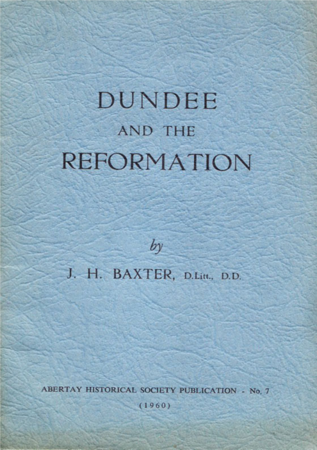 Dundee and the Reformation