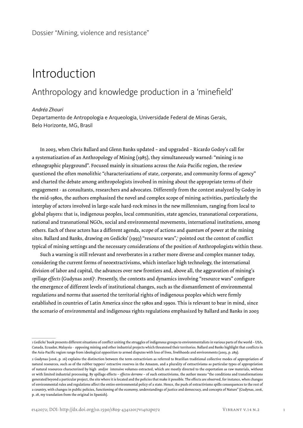 Introduction Anthropology and Knowledge Production in a ‘Minefield’