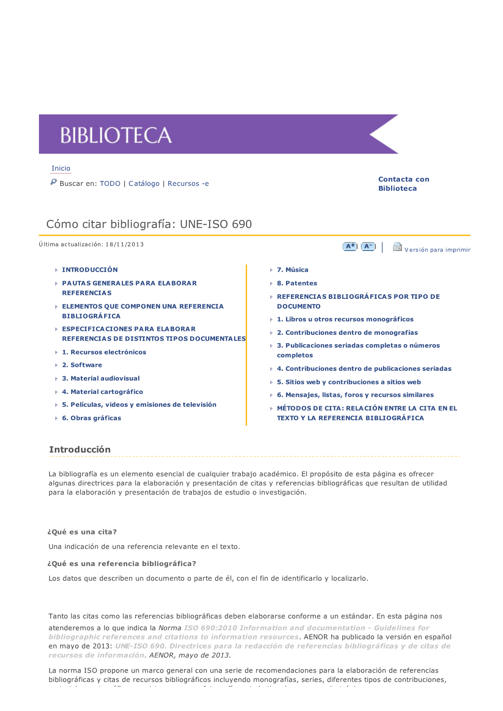 Cómo Citar Bibliografía: UNE-ISO 690