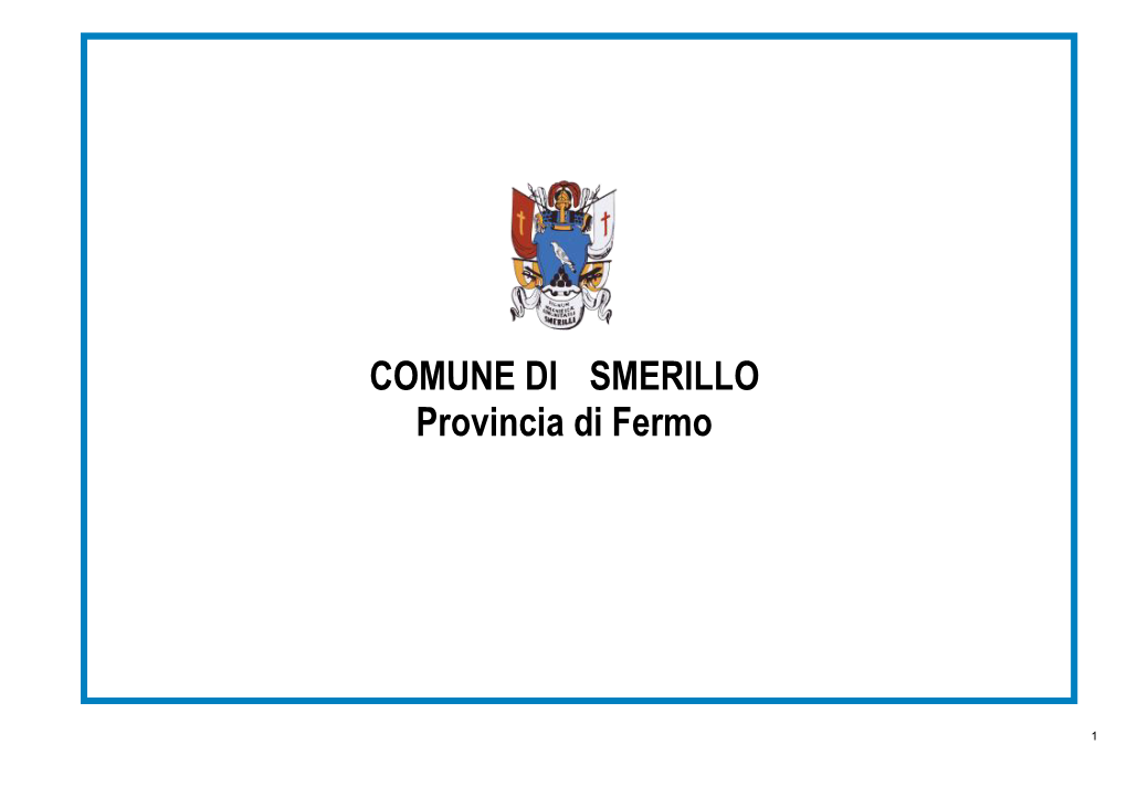 COMUNE DI SMERILLO Provincia Di Fermo