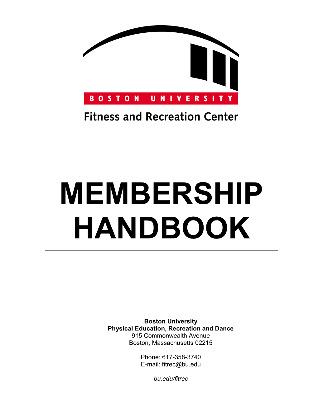 Fitrec Membership Handbook