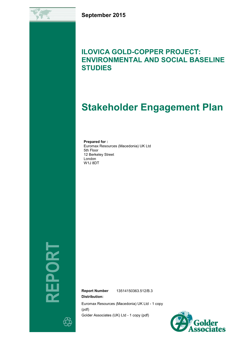 Report on Stakeholder Engagement for the ESIA