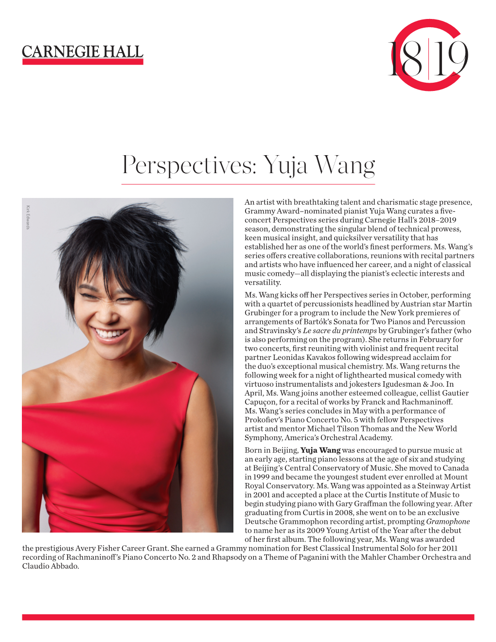 Perspectives: Yuja Wang