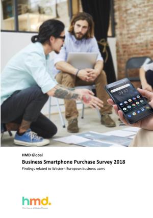 Business Smartphone Purchase Survey 2018 Findings Related to Western European Business Users