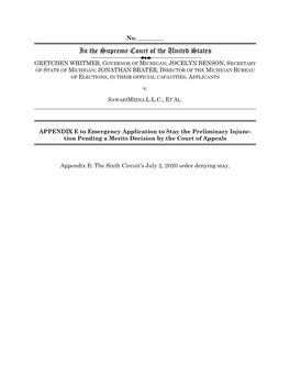 Lower Court Orders/Opinions