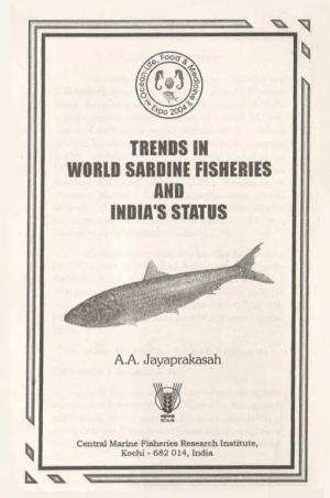 Trends in World Sardine Fisheries and India's Status \