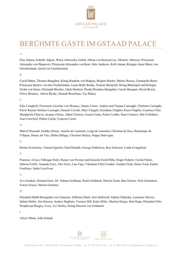 Berühmte Gäste Im Gstaad Palace