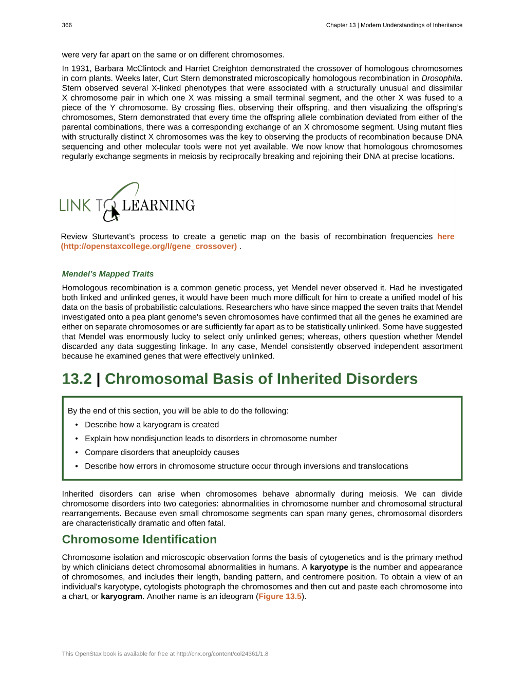 Chromosomal Basis of Inherited Disorders