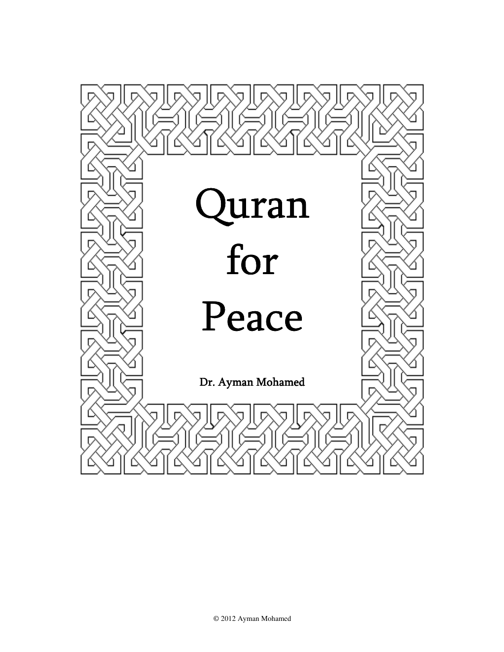 Quran for Peace?