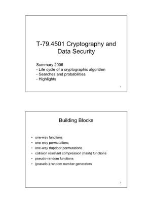 T-79.503 Cryptography and Data Security