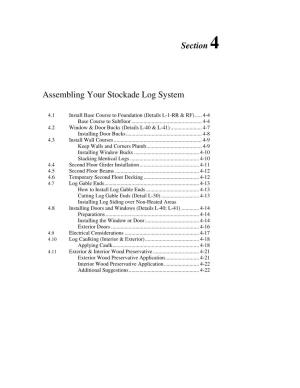 Section 4 Assembling Your Stockade Log System