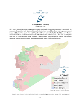 1 of 4 Weekly Conflict Summary October 5-11, 2017 ISIS Forces