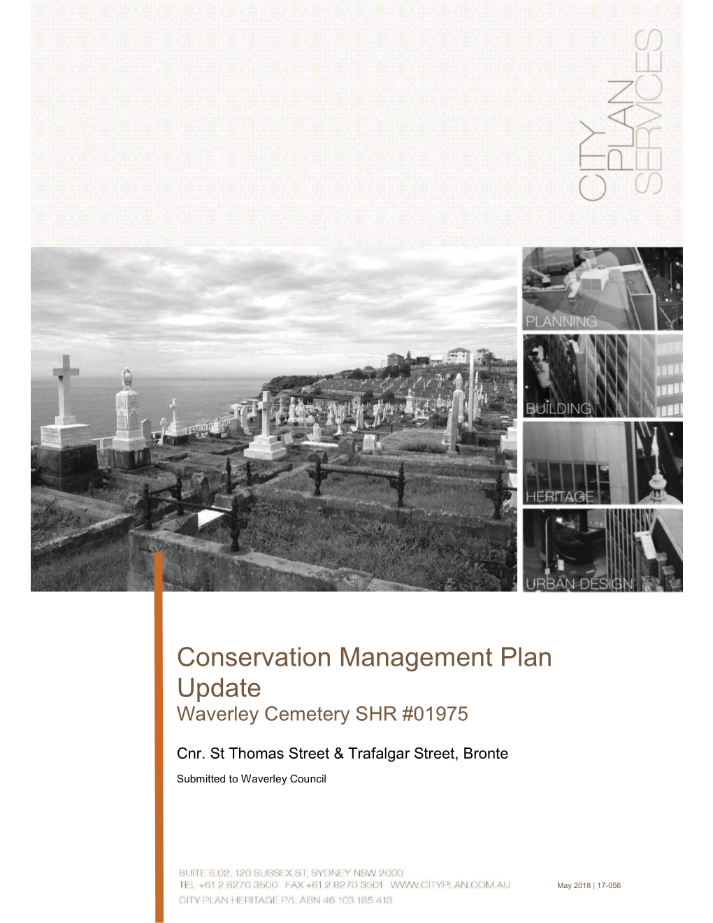 Conservation Management Plan Update Waverley Cemetery SHR #01975