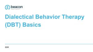 Dialectical Behavior Therapy (DBT) Basics