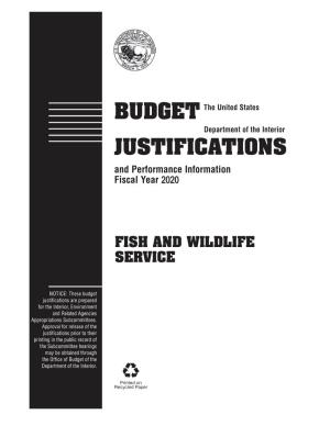 FWS FY2020 Budget Justification