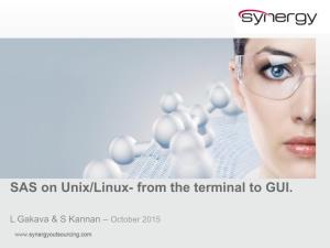 SAS on Unix/Linux- from the Terminal to GUI