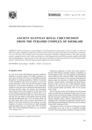 Ancient Egyptian Royal Circumcision from the Pyramid Complex of Djedkare
