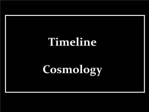 Cosmology Timeline