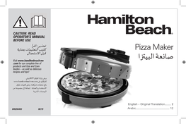Hamilton Beach Pizza Maker