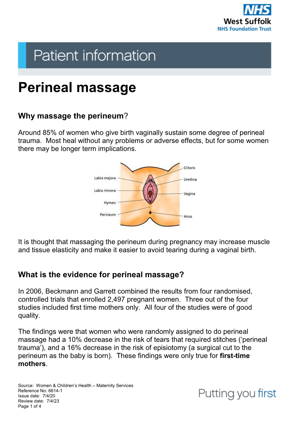 Perineal Massage