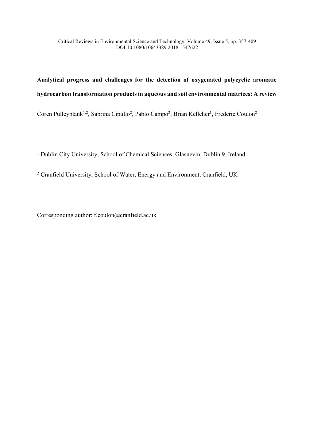 Analytical Progress and Challenges for the Detection of Oxygenated Polycyclic Aromatic Hydrocarbon Transformation Products in Aq