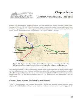 Chapter Seven Central Overland Mail, 1850-1861