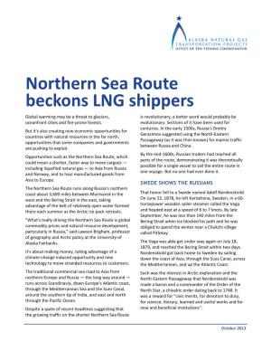 Northern Sea Route Beckons LNG Shippers