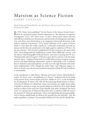 Marxism As Science Fiction GERRY CANAVAN