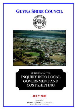 Guyra Shire Council Local Government Cost Shifting