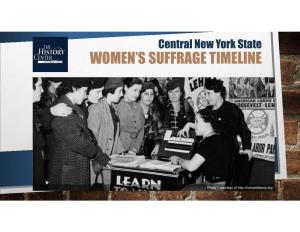Central New York State Women's Suffrage Timeline
