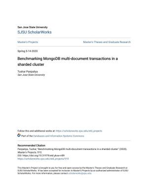 Benchmarking Mongodb Multi-Document Transactions in a Sharded Cluster
