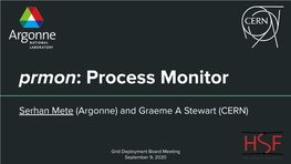 Prmon: Process Monitor