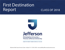 First Destination Report CLASS of 2018