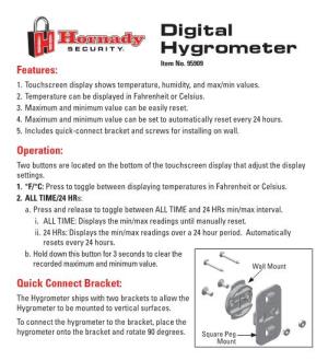 Digital Hygrometer Item No