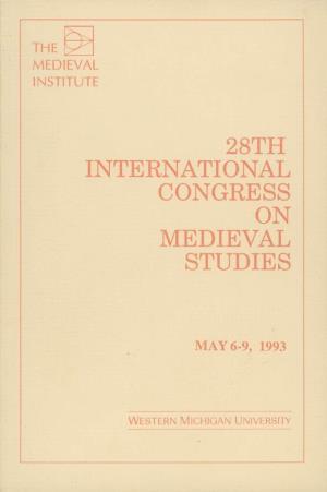 28Th International Congress on Medieval Studies