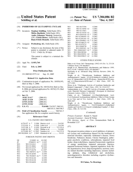 (12) United States Patent (10) Patent No.: US 7,304,086 B2 Schilling Et Al