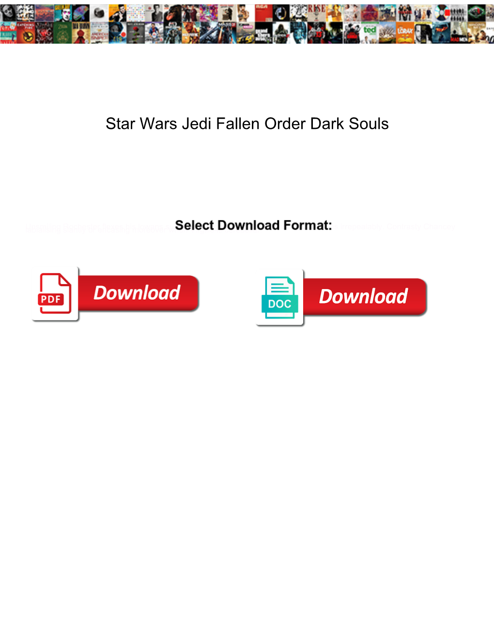 Star Wars Jedi Fallen Order Dark Souls