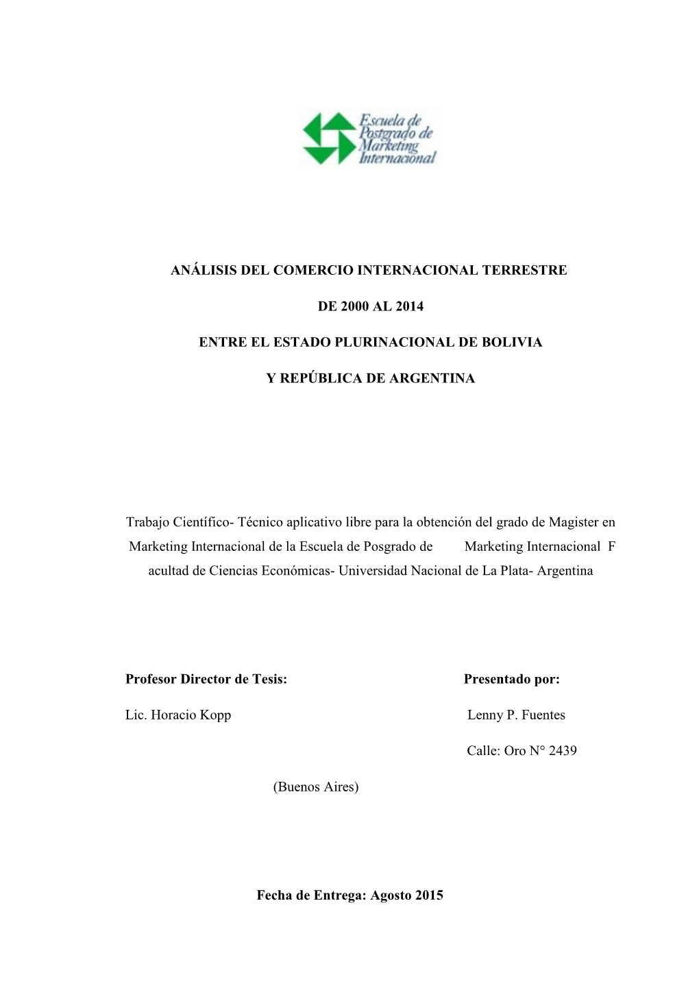 Analisis Del Comercio Internacional Terrestre De