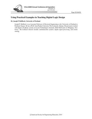Using Practical Examples in Teaching Digital Logic Design