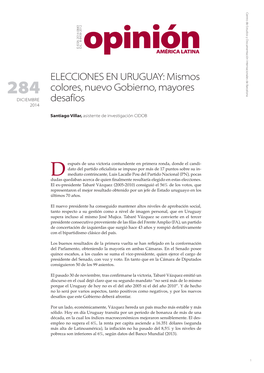 Elecciones En Uruguay: Mismos Colores, Nuevo Gobierno, Mayores Desafíos