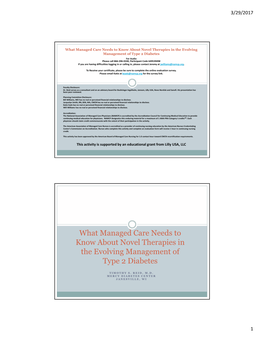 What Managed Care Needs to Know About Novel Therapies in The