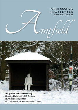 PARISH COUNCIL NEWSLETTER March 2013 Issue 25 Ampfield