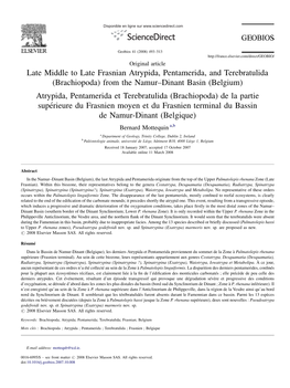 Late Middle to Late Frasnian Atrypida, Pentamerida, and Terebratulida