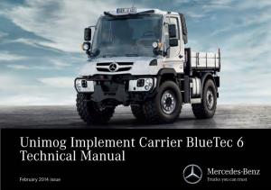Unimog Implement Carrier Bluetec 6 Technical Manual