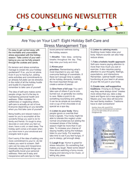 Eight Holiday Self-Care and Stress Management Tips