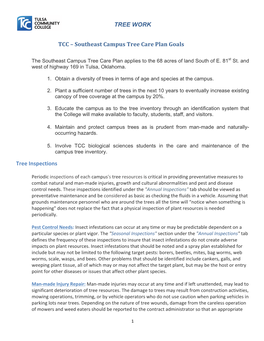 TREE WORK Tree Inspections TCC – Southeast