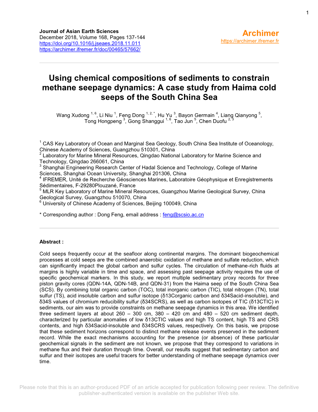 A Case Study from Haima Cold Seeps of the South China Sea