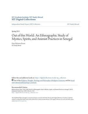 An Ethnographic Study of Mystics, Spirits, and Animist Practices in Senegal Peter Balonon-Rosen SIT Study Abroad