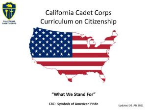 California Cadet Corps Curriculum on Citizenship