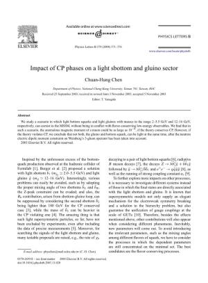 Impact of CP Phases on a Light Sbottom and Gluino Sector